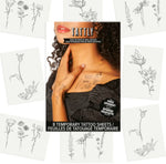 Fine Florals Tattoos, Set of 8 2
