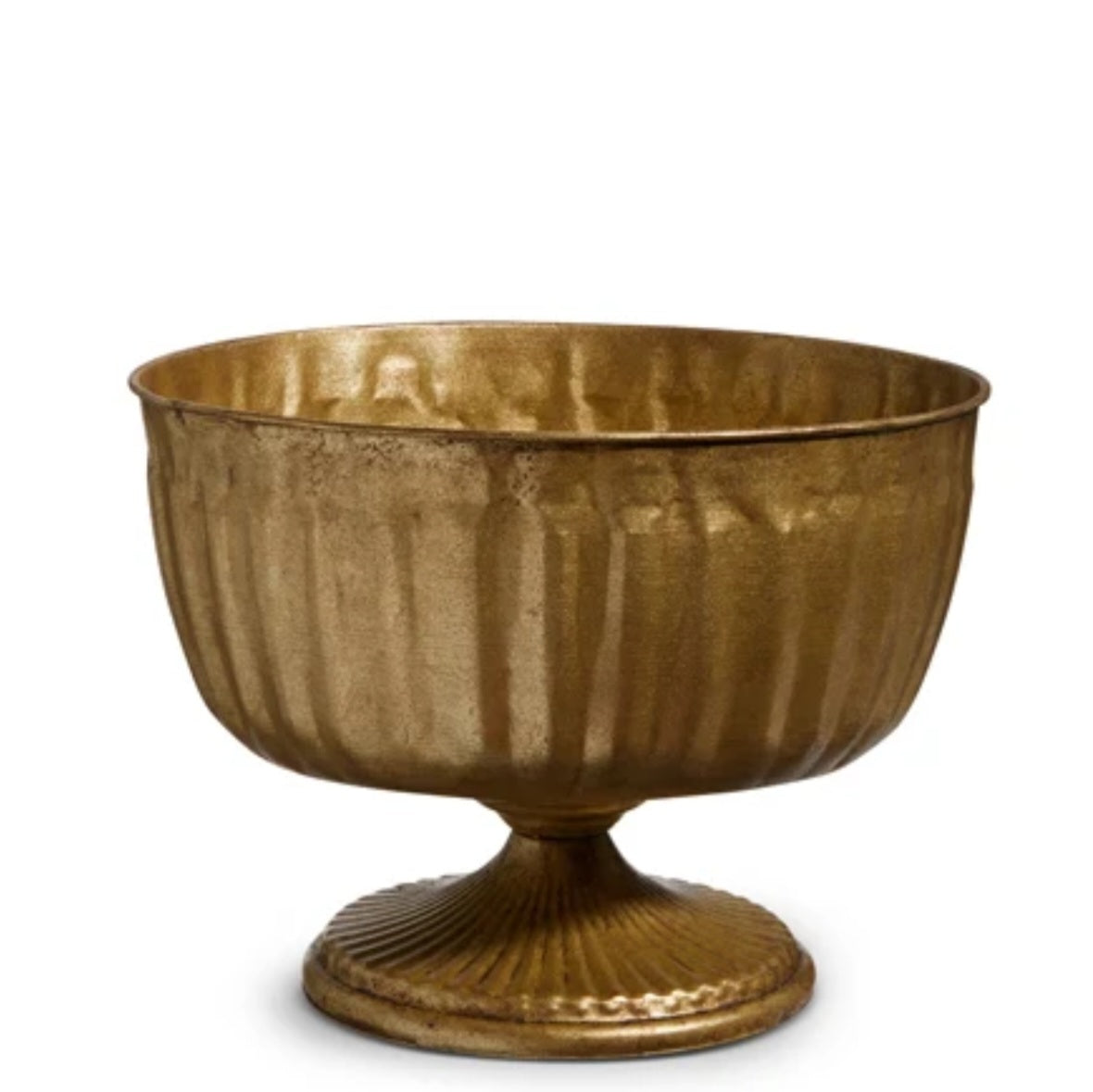 Antique Gold Pedestal Bowl, 9.5 in.