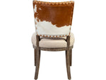 Lina Leather & Linen Chair, 21 x 22 x 35 in. 2