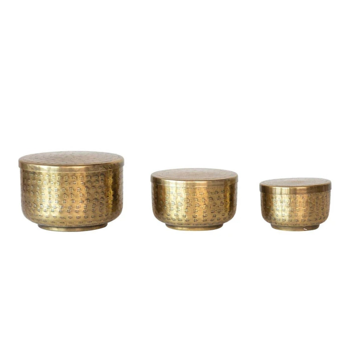Hammered Aluminum Container, Large, 6