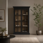 Ebony Library Cabinet Black, 55 x 19 x 91 2