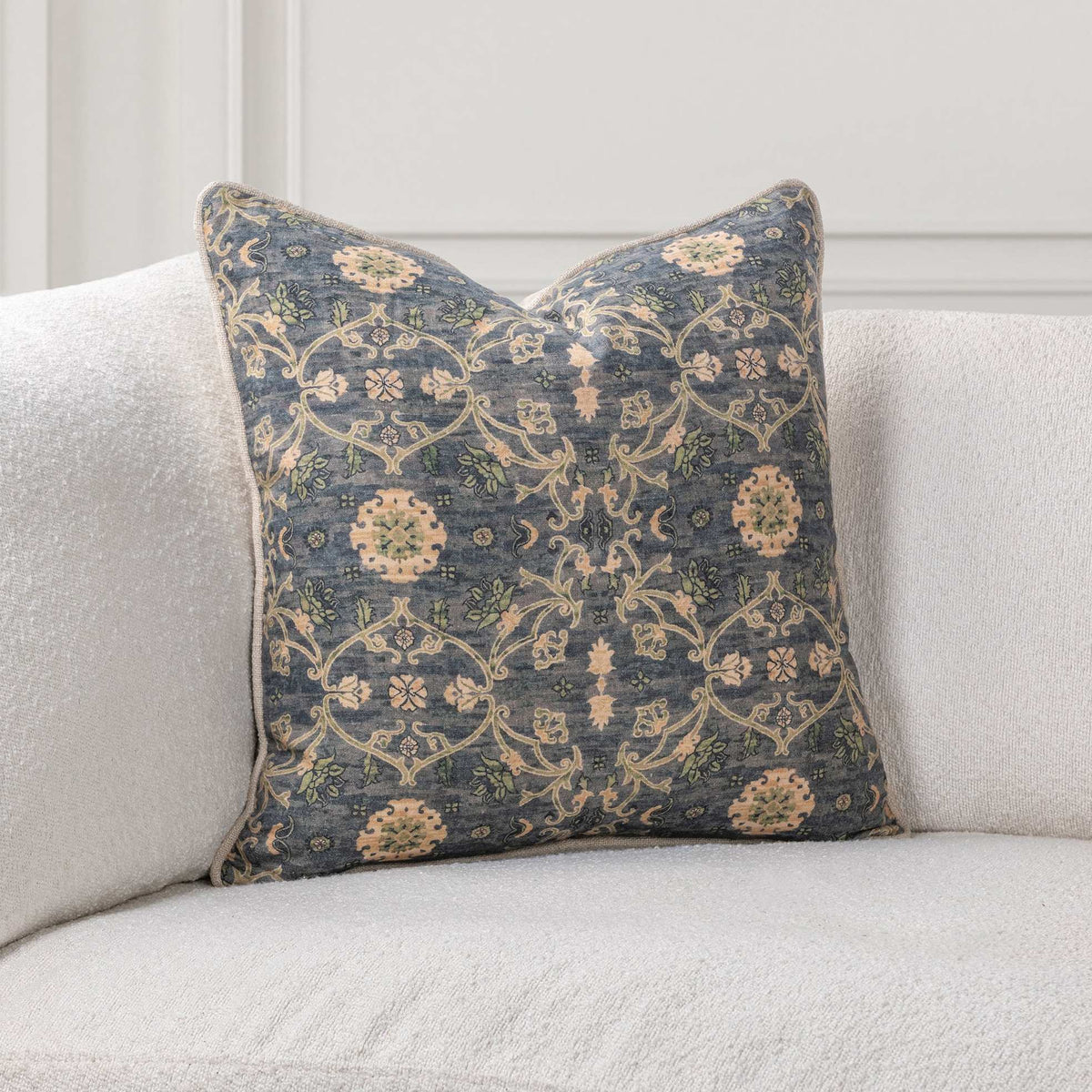 Ira Pillow, Blue Sea Multi-Color, 22 X 22 in.