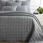 Lush Linen Puff Sham, Black Grey, Standard Bedding 2
