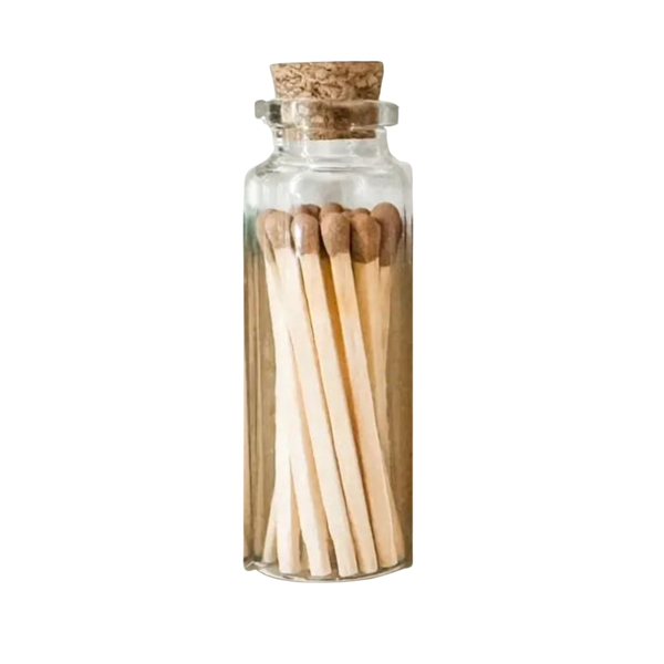 Glass Vial Safety Matches, Brown