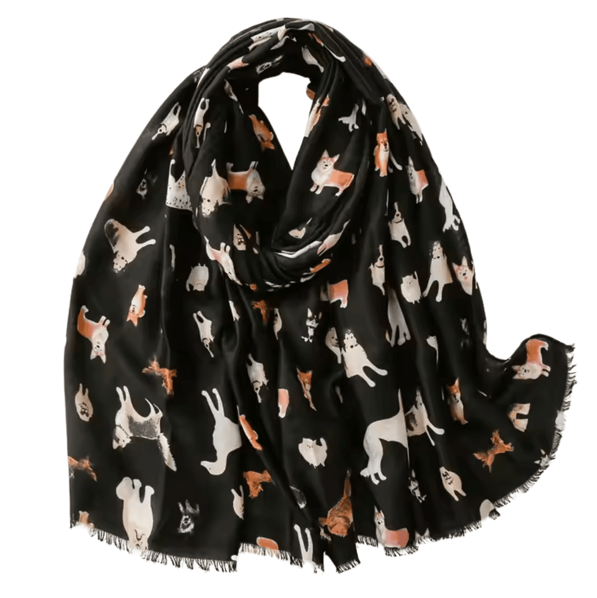 Mixed Dog Breed Scarf, Black