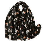 Mixed Dog Breed Scarf, Black 3