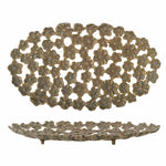 Flower Tray with Cut-Outs, Antique Gold Finish, 17.5 X 10 in. 1