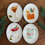 Oval Stoneware Holiday Cocktail Dish, Assorted, 5 X 4 in. 2