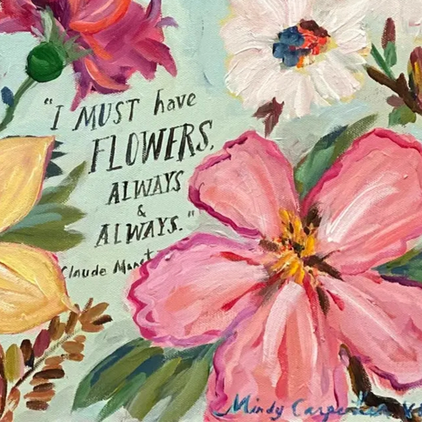 Monet's Flowers Greeting Card