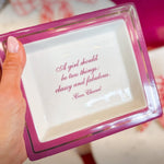 Porcelain Desk Tray, A Girl Should Be Classy and Fabulous, 6.5 x 5.75 in. 2