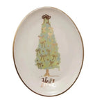 Oval Stoneware Christmas Tree Dish, Assorted, 5 X 4 in. 4