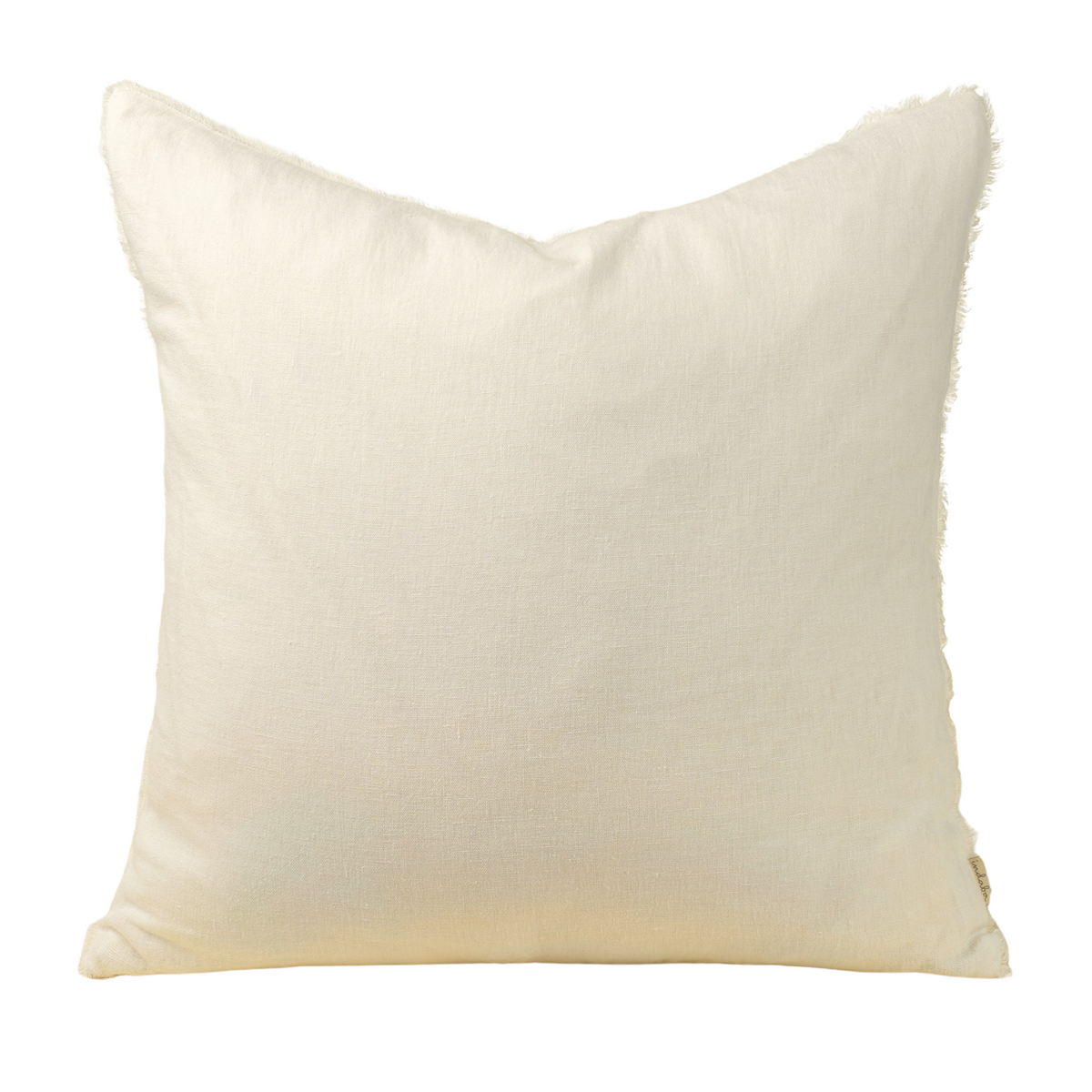 Lina Linen Pillow, Ivory, 24 x 24 in.