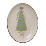 Oval Stoneware Christmas Tree Dish, Assorted, 5 X 4 in. 3