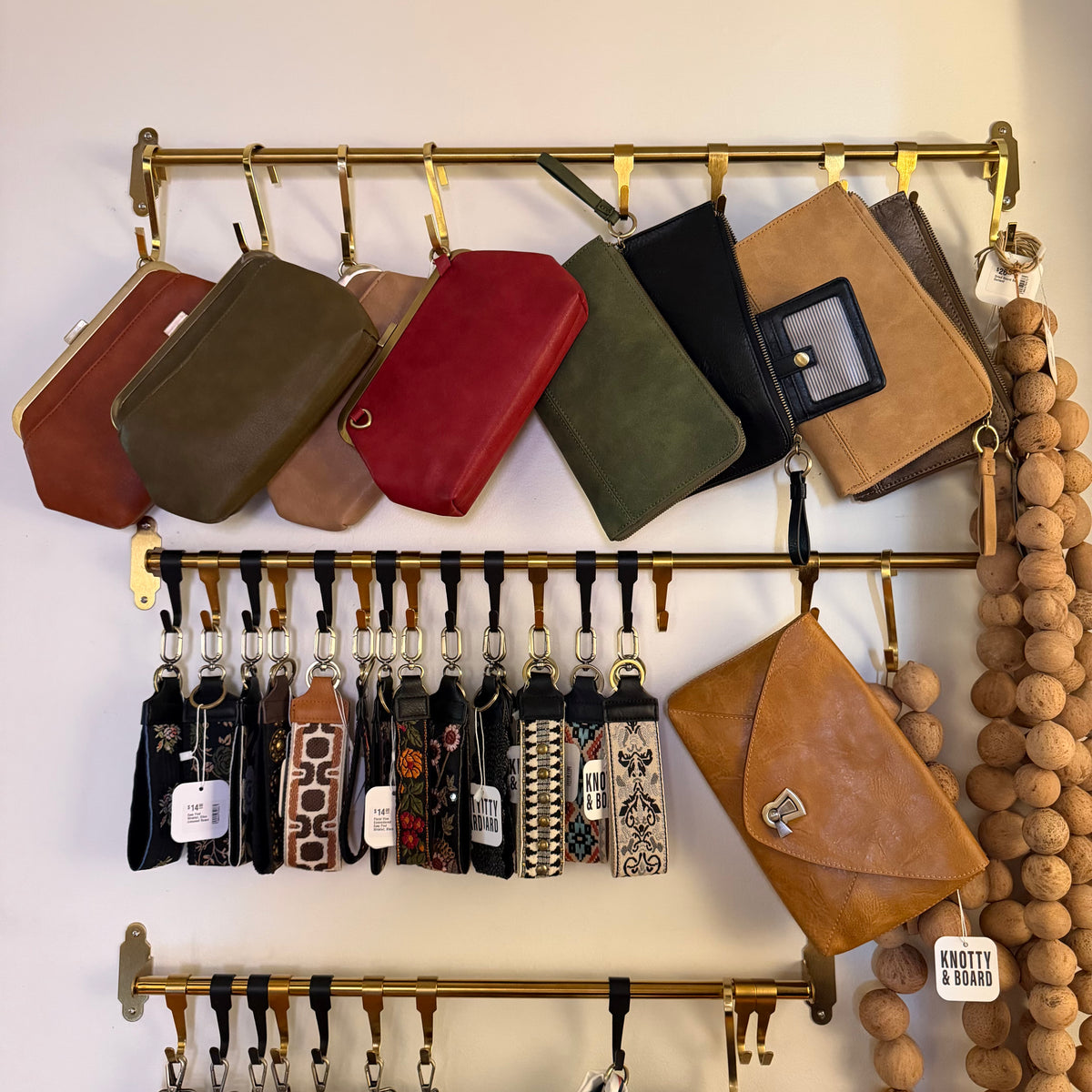 Easy Find Wristlet, Black Studded