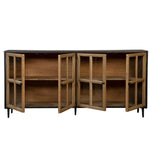 Camden Long Cabinet, Espresso and Natural, 83 x 40 x 18 in. 2