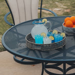 OW Lee, Micro Mesh Round Dining Table, Copper Creek Finish, 30 X 30 X 28 3