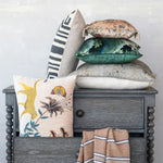 Printed Pillow with Design & Fringe, Velvet, Multicolor, 24 in. 2