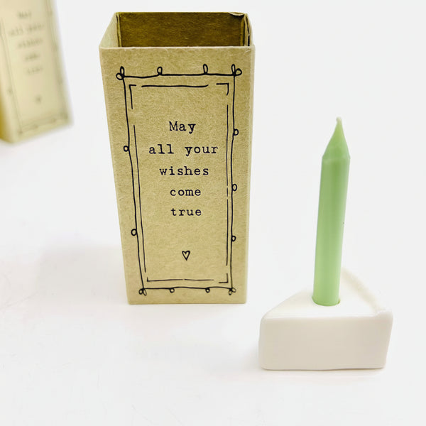Slice of Cake with Candle Matchbox, 1.25 in.