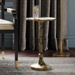 Antique Brass Accent Table, 12 X 24 X 12 2
