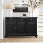 Aldridge Sideboard, Black, 55.5 x 11 x 35.25 in. 2