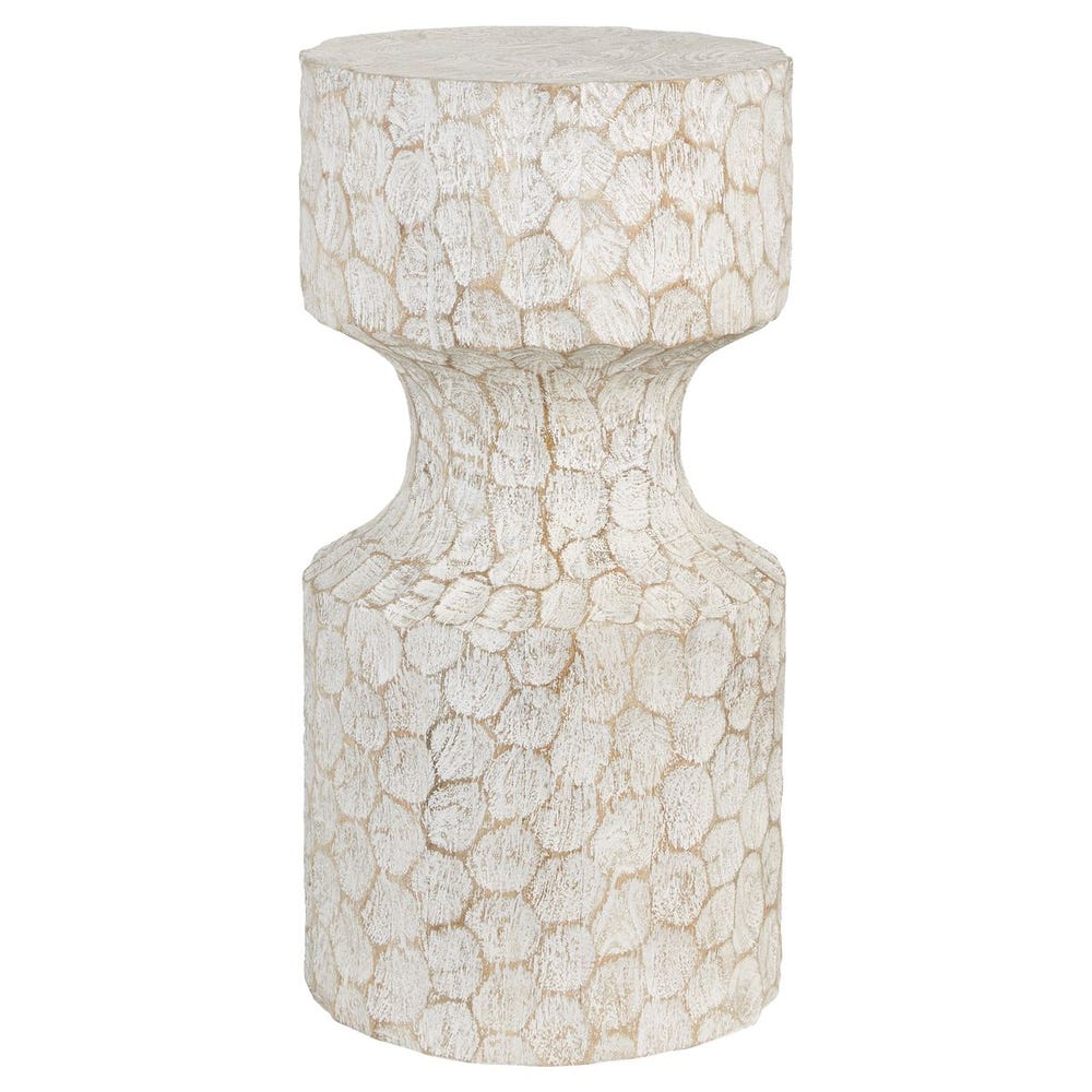 Whittled Accent Table, 11 x 22 in.