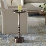 Bronze Aluminum and Iron Accent Table, 10 X 25 X 10 2