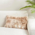 Fur Pillow, Bubble Faux, Down Filled, Natural, 12 X 20 in. 2