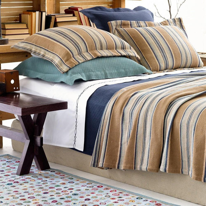 Heron Blanket, Full/Queen, Blue Bedding