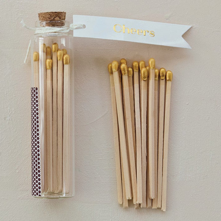 Glass Bottle Matches, Cheers, 25 count