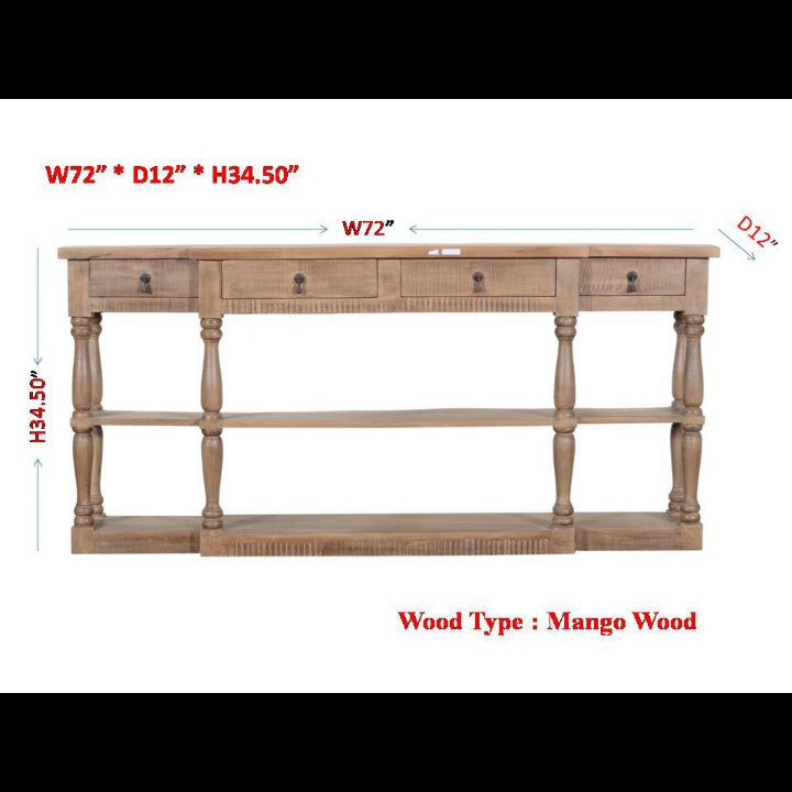Guthrie Console, 72 x 12 x 34.5 in.