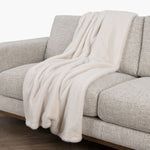 Taiga Faux Fur Throw, Ivory, 50 X 70 in. 2