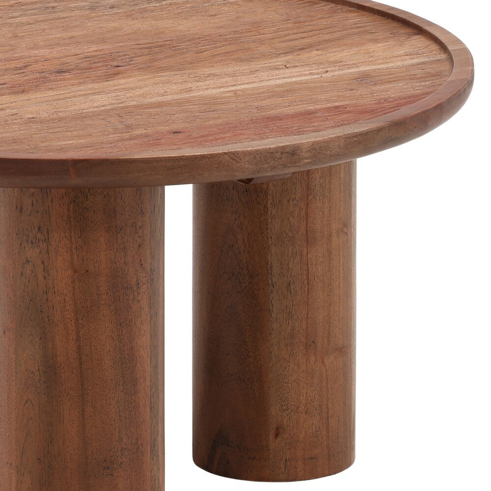 Fauna Coffee Table, Medium Brown, 31.5 x 31.5 x 15 in.