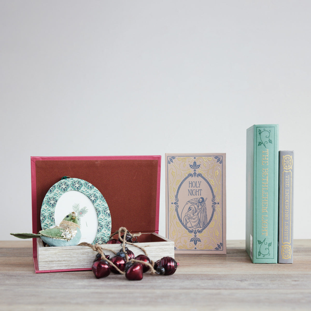 Holiday Book Storage Boxes, Set of 2, 10 X 7