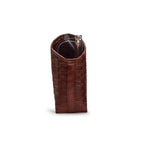 Chestnut Woven Leather Eyeglass Accessory Holder, 3 X 6.25 in. 2
