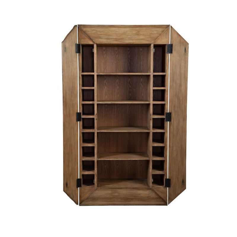 Speakeasy Cabinet, Antique Natural, 79 X 18 X 35