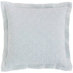 Washed Linen Quilted Sham, Sky Blue, Euro Bedding 1