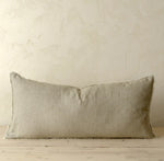 Lina Linen Pillow, Sand, 14 in. x 31 in. 2