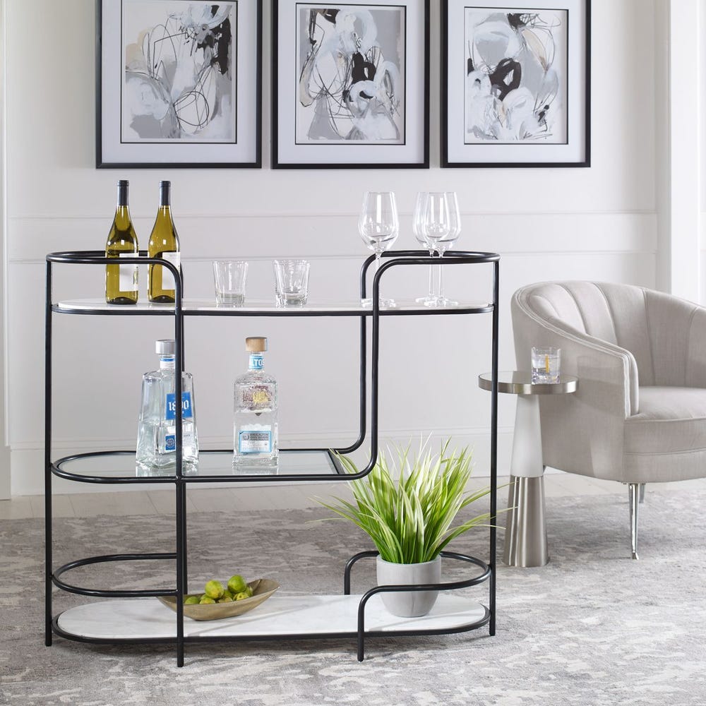 Trolley Bar Console, 44 X 38 X 14