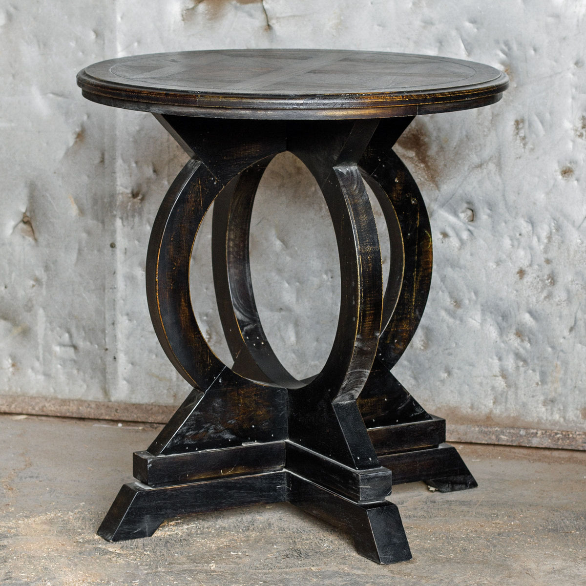 Maiva Side Table, Black, 24 x 26 x 24