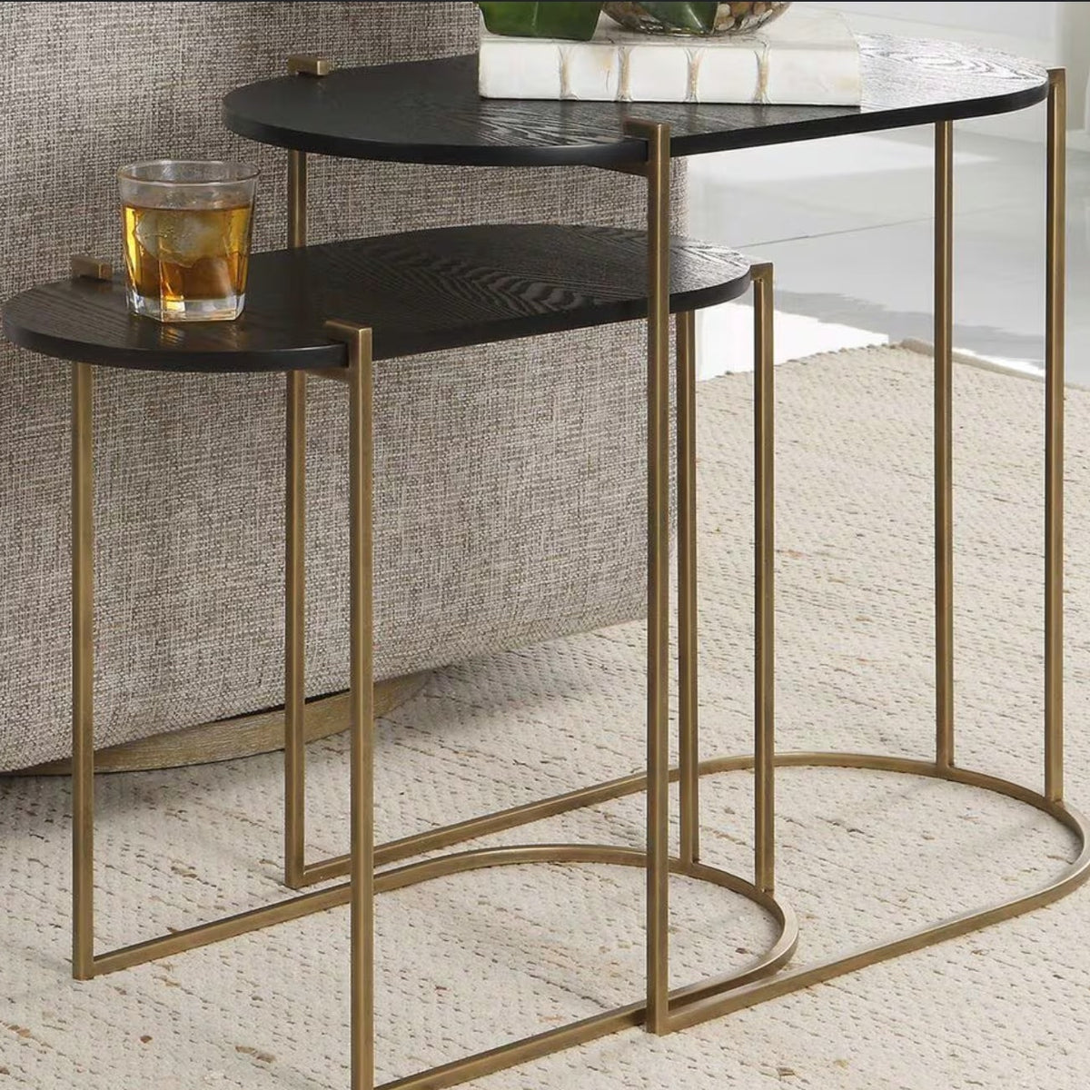 Aztec Nesting Tables, Set of Two