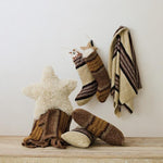 Sherpa Throw with Stripes, Black & Grey, 60 X 50 in. 2