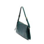 Eve Trapeze Shoulder Bag, Dark Teal 1