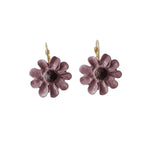 Enamel Flower Stud Earrings, Purple featuring delicate purple flower design, perfect as jewelry gifts or kitchen and dining decor accents from Knotty and Board. 1