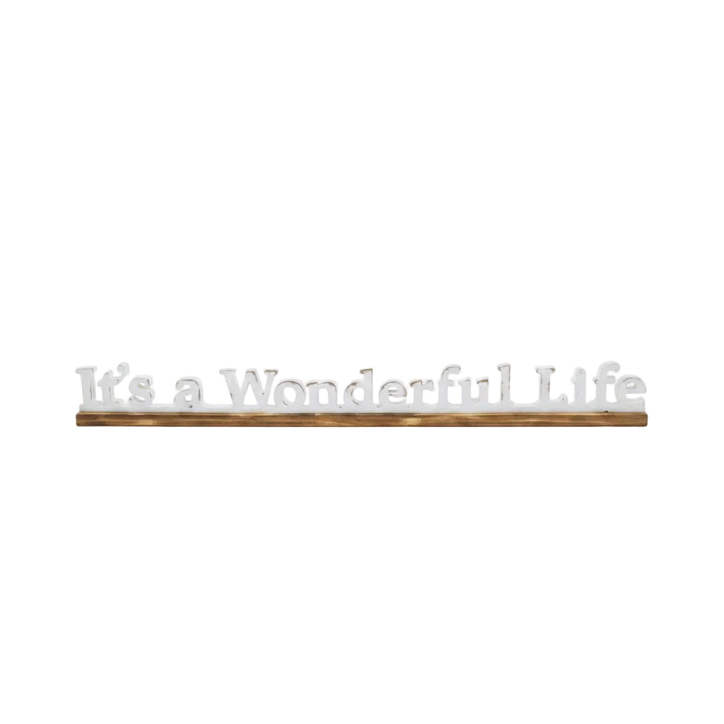 Wonderful Life Sign, 34 X 2 X 3.5 in.