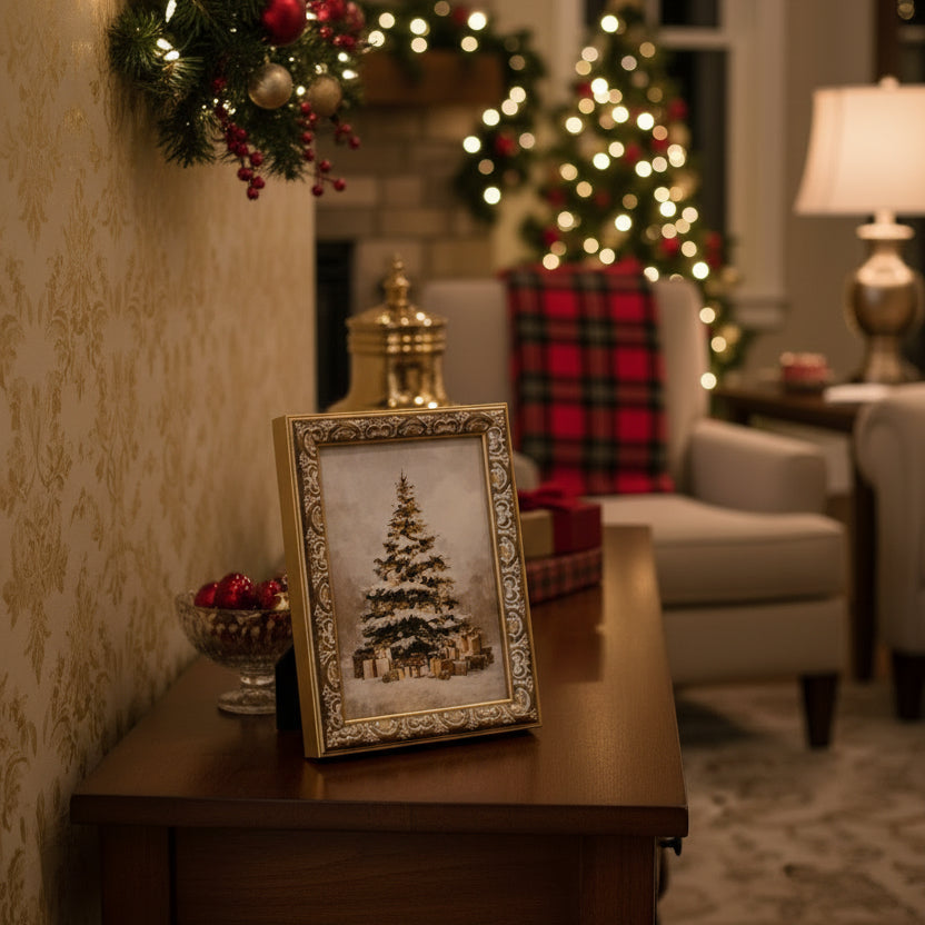 Vintage Christmas Tree Frame, 5 X 7 in.
