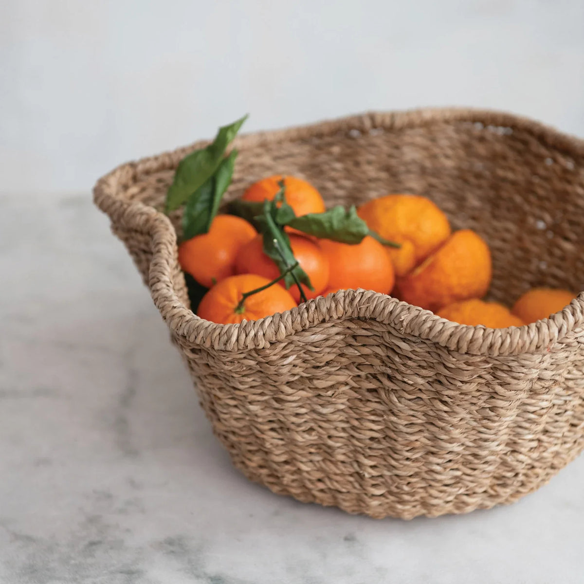 Woven Bankuan & Rattan Ruffled Bowl, 15
