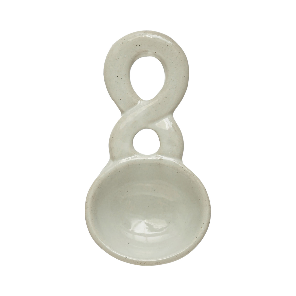 Stoneware Spoon w/ Twisted Handle, 5.5