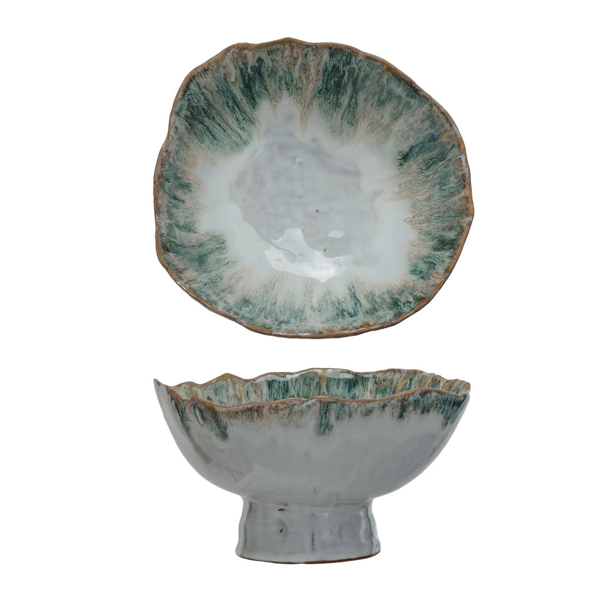 Stoneware Footed Bowl, 9