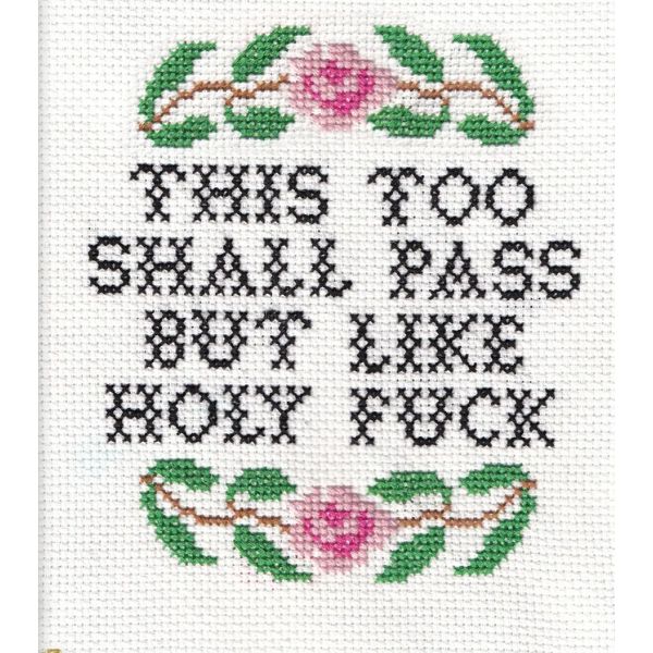 Deluxe Cross Stitch Kit, This Too Shall Pass