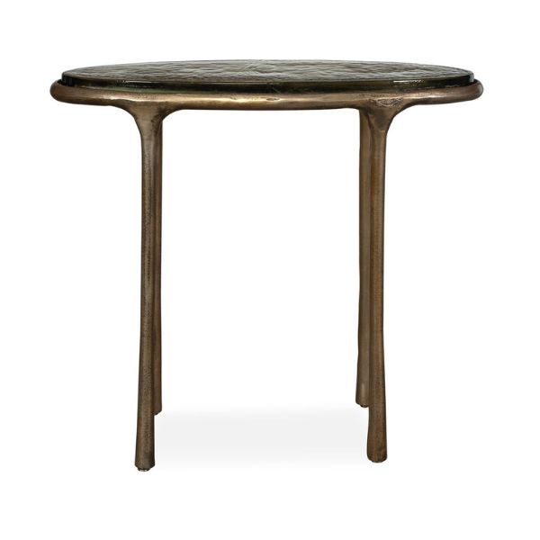 Ata Accent Table, Brass, 24 X 22 X 9 in.